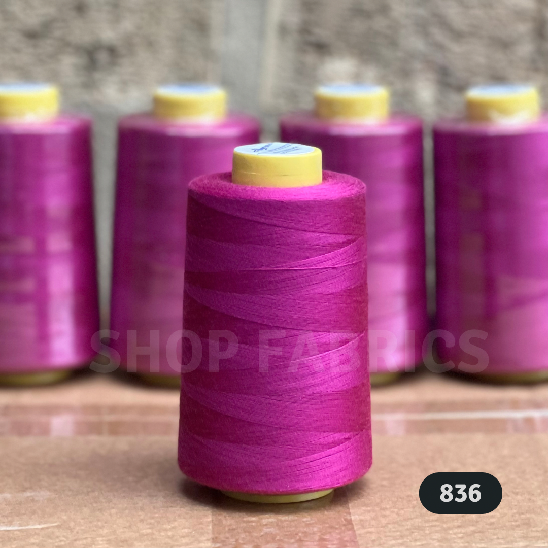 4 overlock thread cones 5000 yards 120s spun polyester colour 843