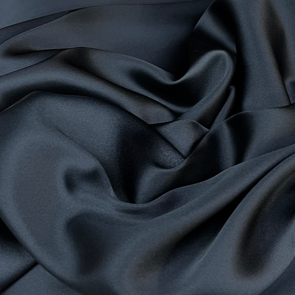 3 Metres Crepe Back Satin Fabric (58 Inches) - Plain Black