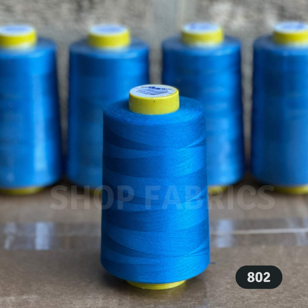 4 navy blue overlock thread cones 5000 yards 120s spun polyester colour 826