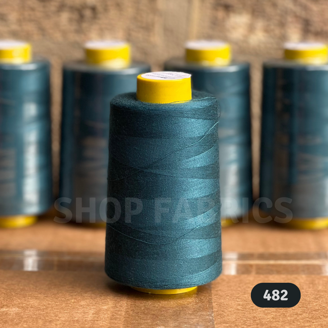 4 white overlock thread cones 5000 yards 120s spun polyester