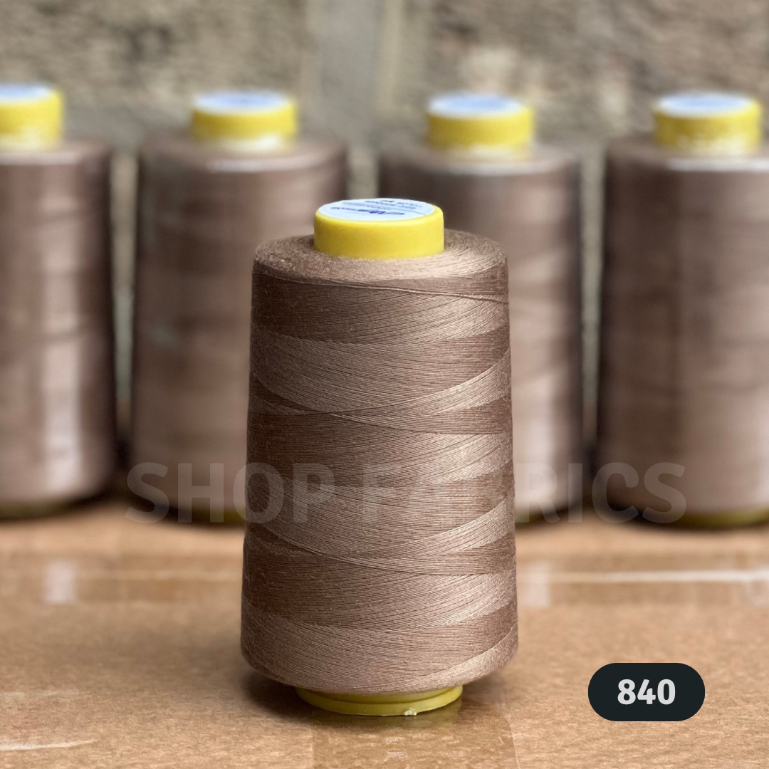 4 grey overlock thread cones 5000 yards 120s spun polyester colour 2374