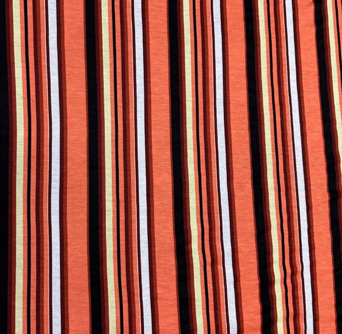 3 metres multi colour stripe viscose elastane single jersey fabric 58 inches wide