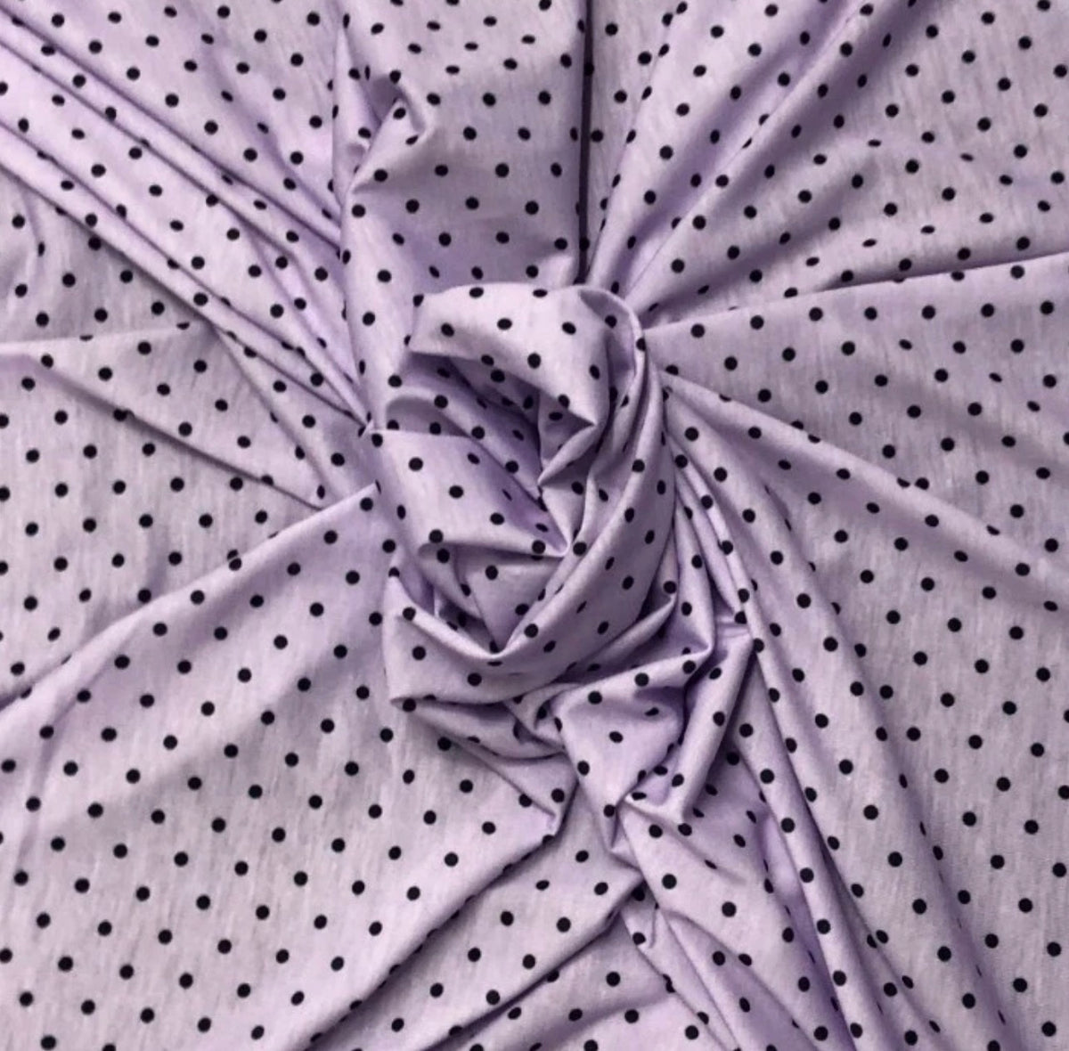 3 metres lilac white check spun poly single jersey fabric 58 inches wide