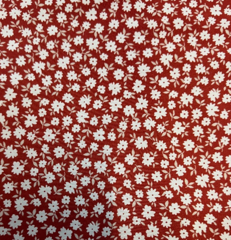 3 Metres Woven Crepe De Chine Fabric (58 Inches) - Printed Multi Colour Floral White