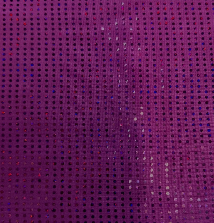 3 Metres Soft Touch Stretch Small Sequin Fabric (58 Inches) - Purple