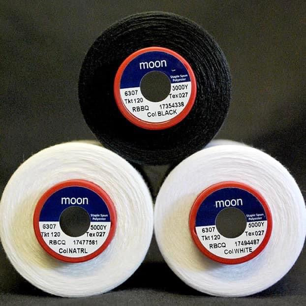 4 black Coats Moon 5000 yards thread spools