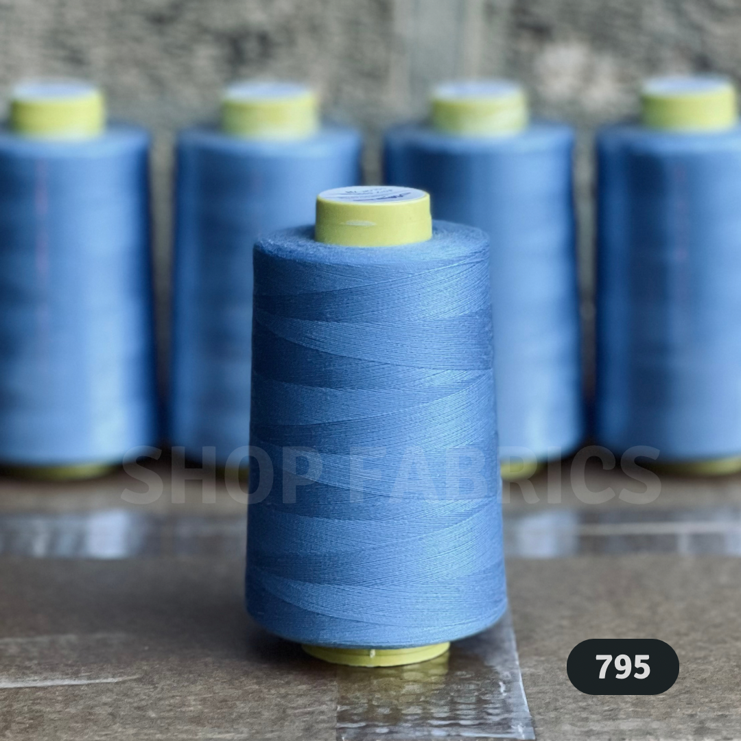 4 overlock thread cones 5000 yards 120s spun polyester colour 729