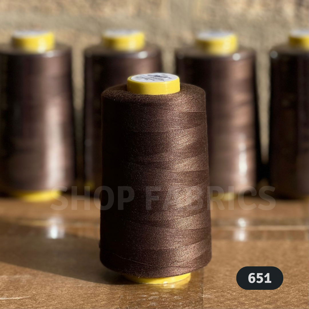 4 overlock thread cones 5000 yards 120s spun polyester colour 657