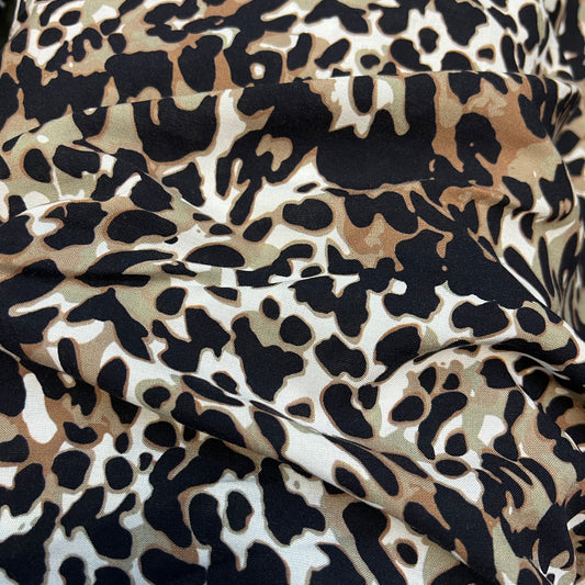 3 Metres Soft Cotton Viscose Fabric (58 Inches) - Multi Coloured Animal Print 1