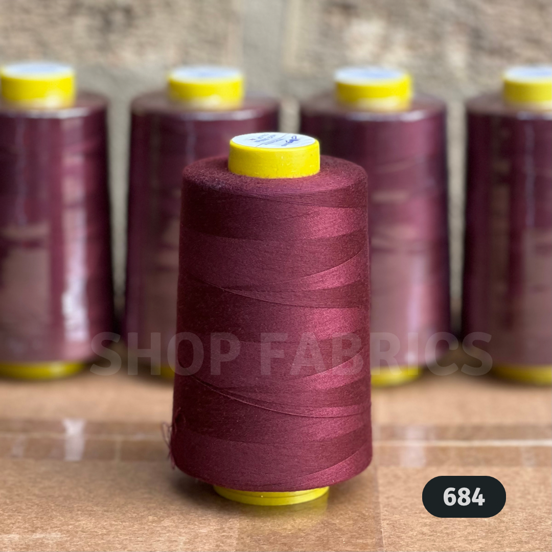 4 overlock thread cones 5000 yards 120s spun polyester colour 690