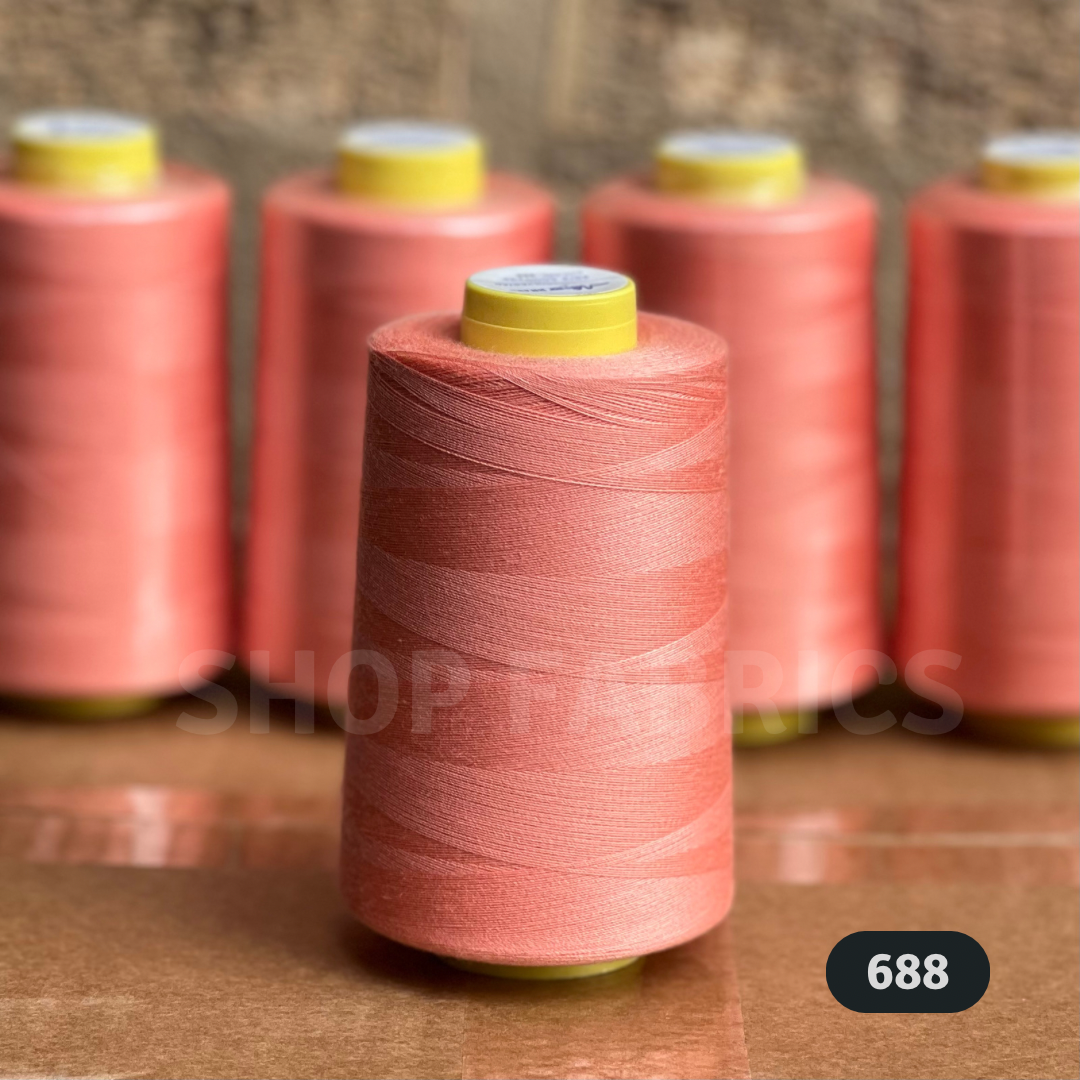 4 overlock thread cones 5000 yards 120s spun polyester colour 675