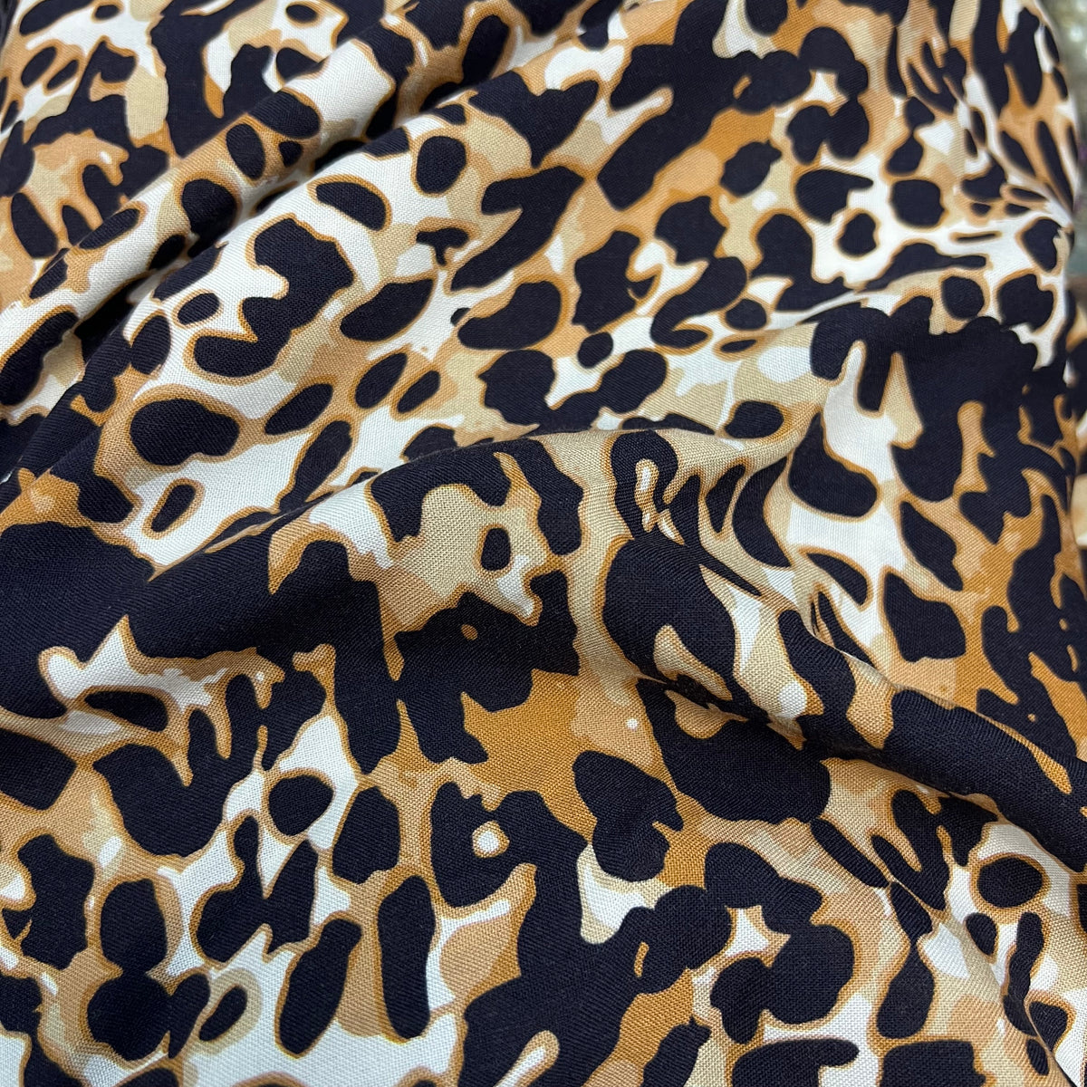 3 Metres Soft Cotton Viscose Fabric (58 Inches) - Multi Coloured Animal Print 3