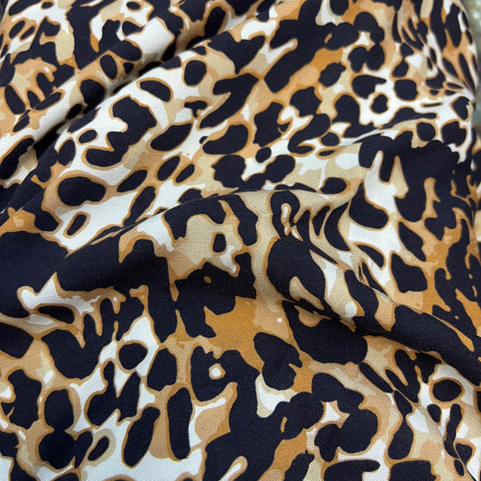 3 Metres Soft Cotton Viscose Fabric (58 Inches) - Multi Coloured Animal Print 3