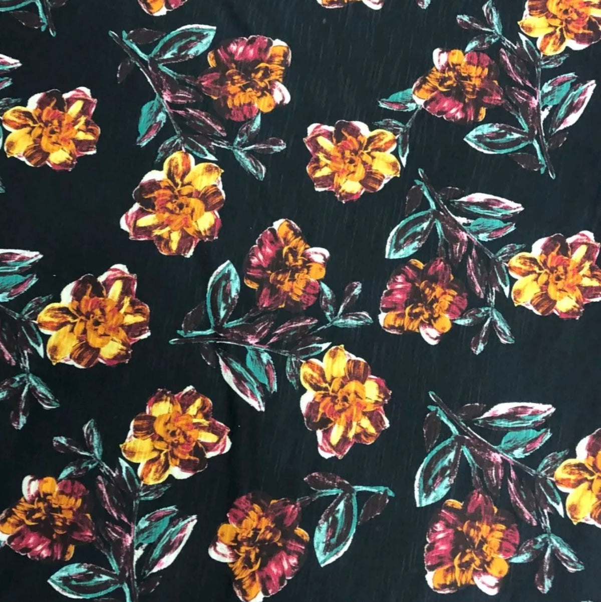 3 metres multi coloured floral soft peach crepe de chine fabric 58 inches wide