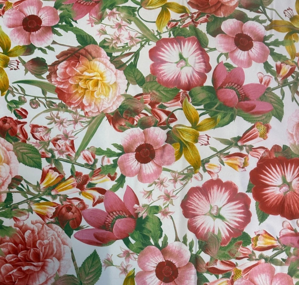 3 metres multi colour woven satin crepe fabric 58 inches wide