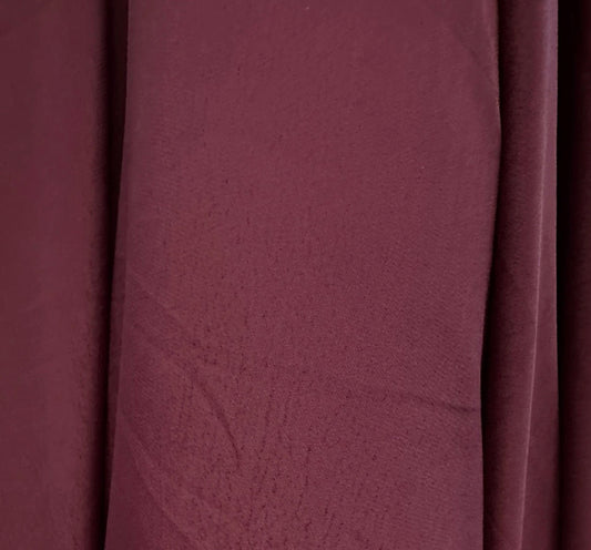 3 metres plain dark purple woven crepe de chine fabric 58 inches wide