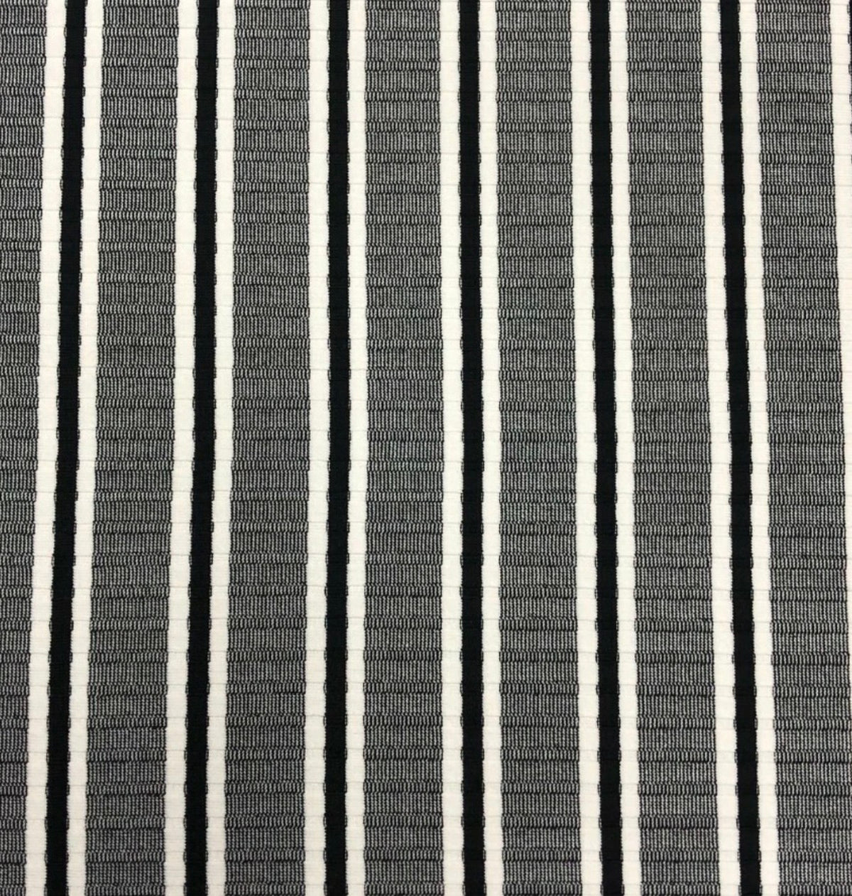 3 metres grey black stripe jersey rib fabric 50 inches wide