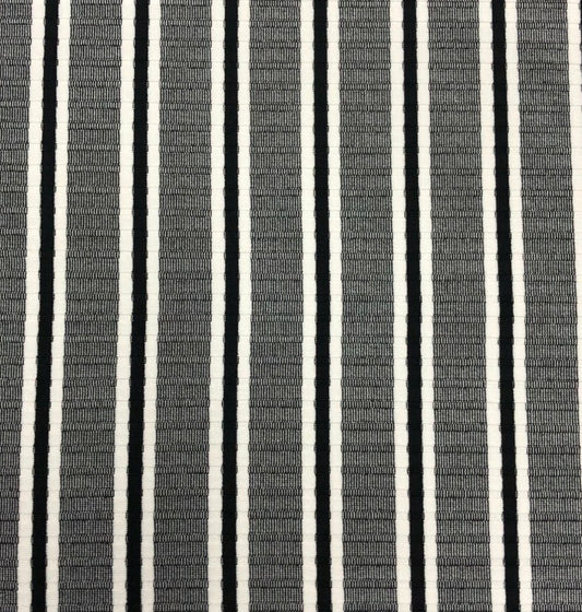 3 Metres Jersey Rib Fabric (50 Inches) - Stripe Grey Black Print