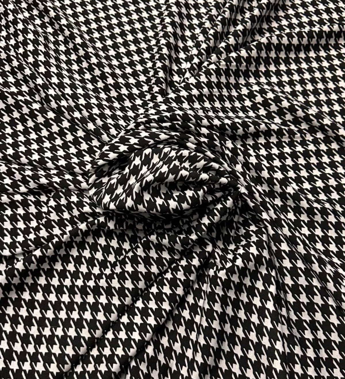 3 metres houndstooth print 1 viscose elastane single jersey fabric 58 inches wide