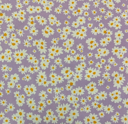 3 metres black daisy floral scuba crepe jersey fabric 58 inches wide