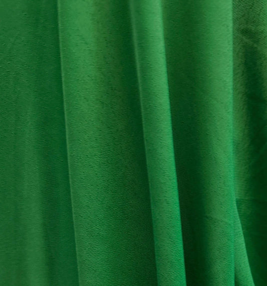 3 Metres Woven Crepe De Chine Fabric (58 Inches) - Plain Green