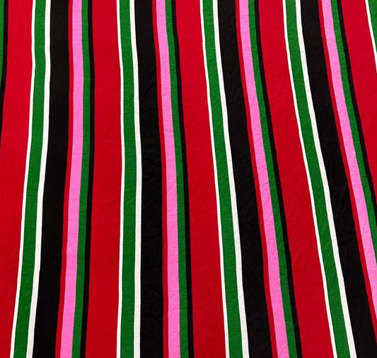3 metres check tartan print viscose elastane single jersey fabric 58 inches wide