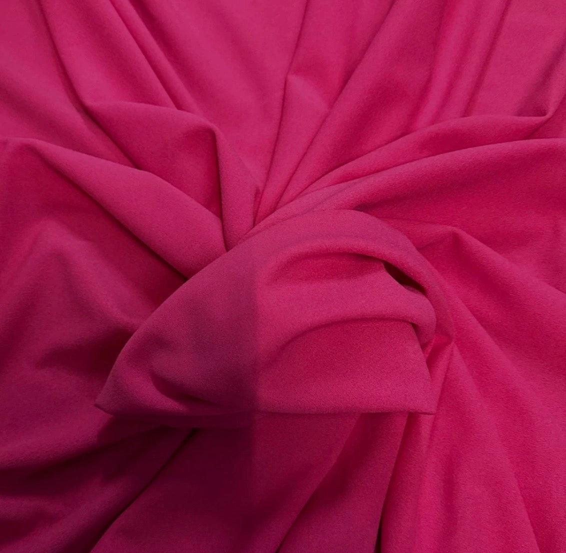 3 metres plain cerise pink scuba crepe stretch jersey fabric 58 inches wide