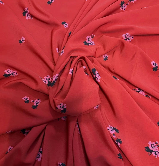 3 metres plain cerise pink ponte roma double jersey fabric 58 inches wide