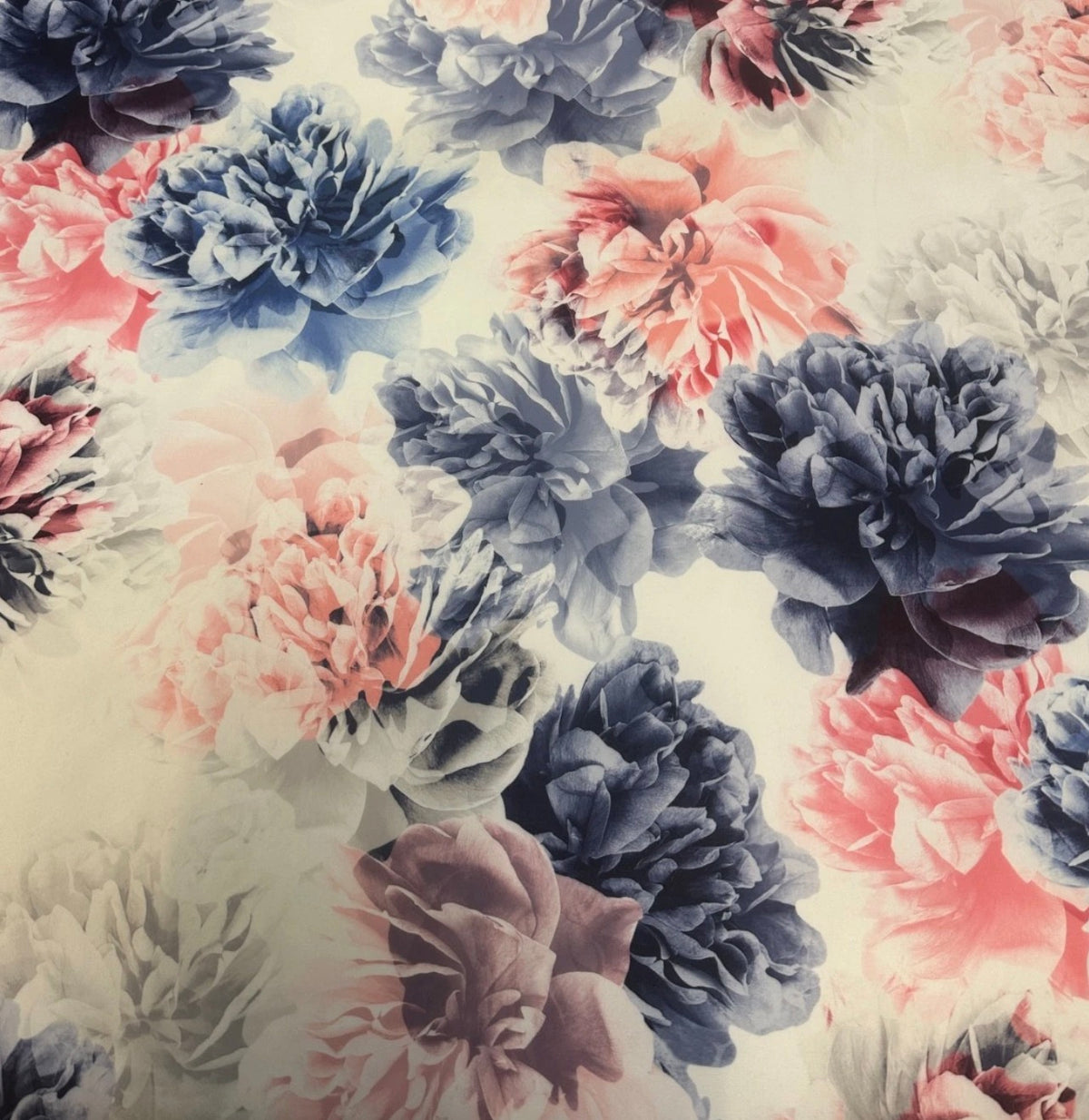 3 metres multi colour floral scuba stretch jersey fabric 58 inches wide