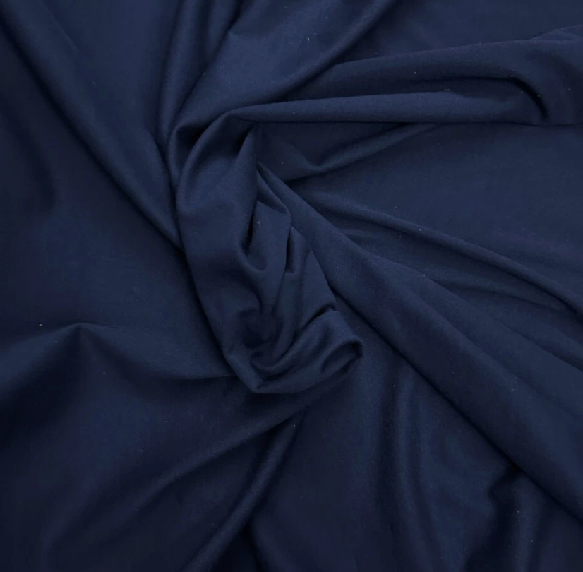 3 Metres Ponte Roma Double Jersey Fabric (58 Inches) - Plain Navy