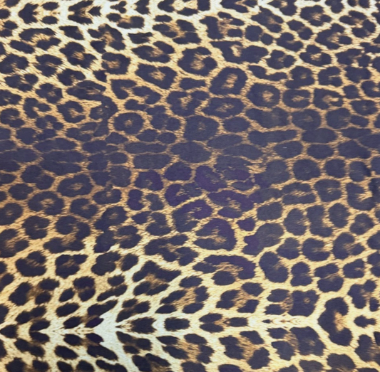 Printed animal print Ponte Roma double jersey fabric