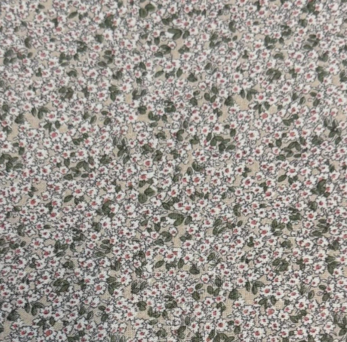 3 Metres Soft Cotton Viscose Fabric (58 Inches) - Multi Coloured Floral Print Green