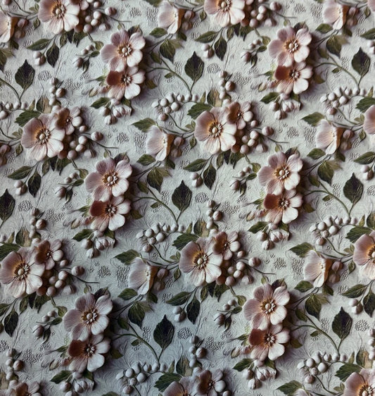 3 Metres Soft Cotton Viscose Fabric (58 Inches) - Multi Coloured Floral Print