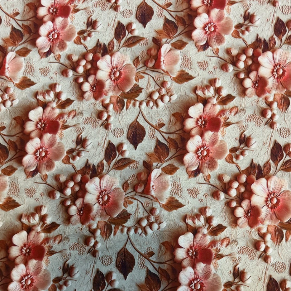 3 Metres Soft Cotton Viscose Fabric (58 Inches) - Multi Coloured Floral Print 2