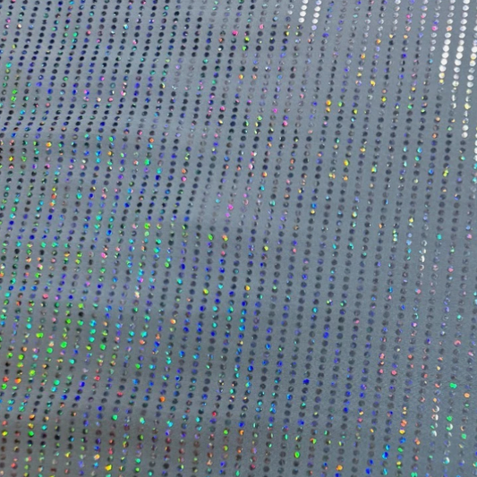 3 Metres Soft Touch Stretch Small Sequin Fabric (58 Inches) - Sky Blue