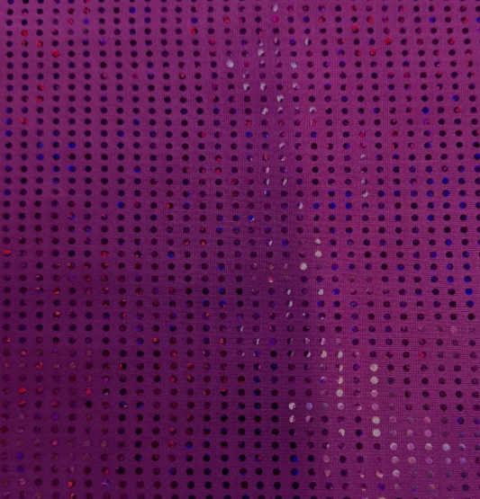 3 Metres Soft Touch Stretch Small Sequin Fabric (58 Inches) - Purple