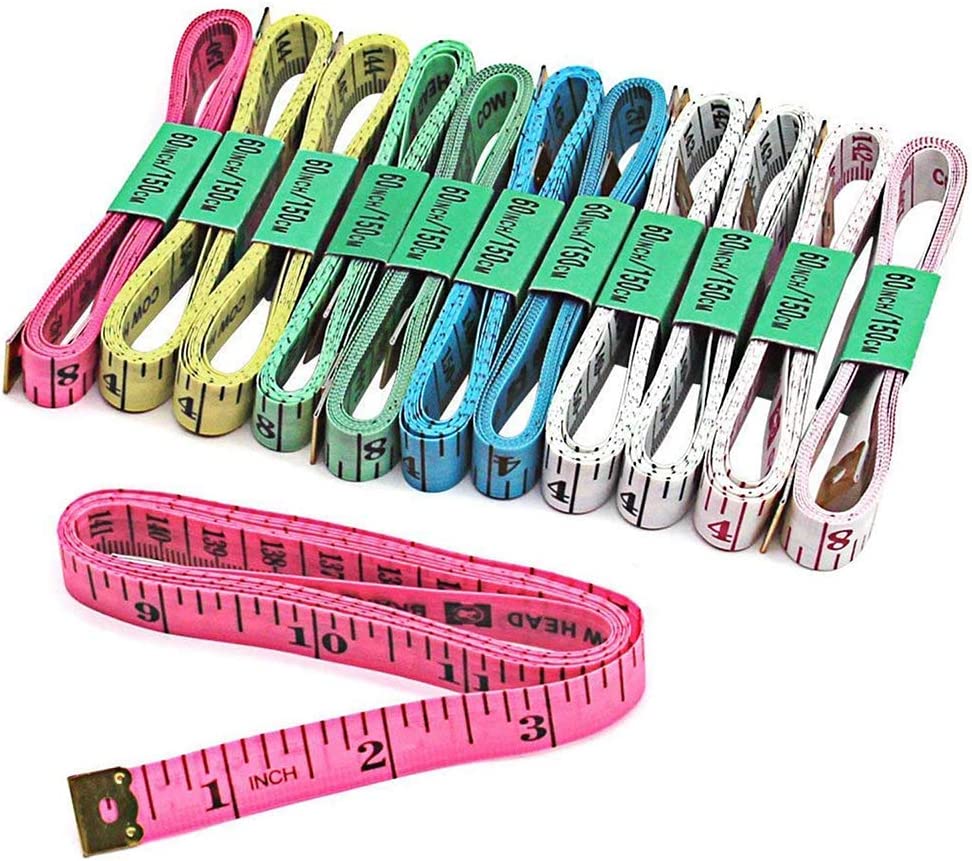 12 tailor measuring tapes for dressmaking and sewing